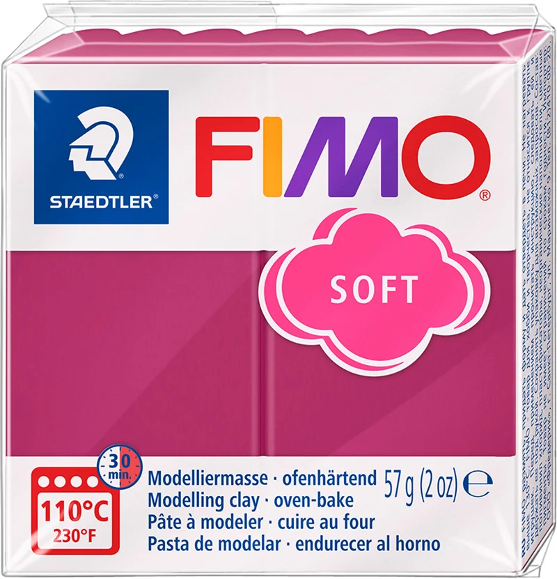 FIMO SOFT MODELLEME KİLİ 57 GR BORDO 8020-T23