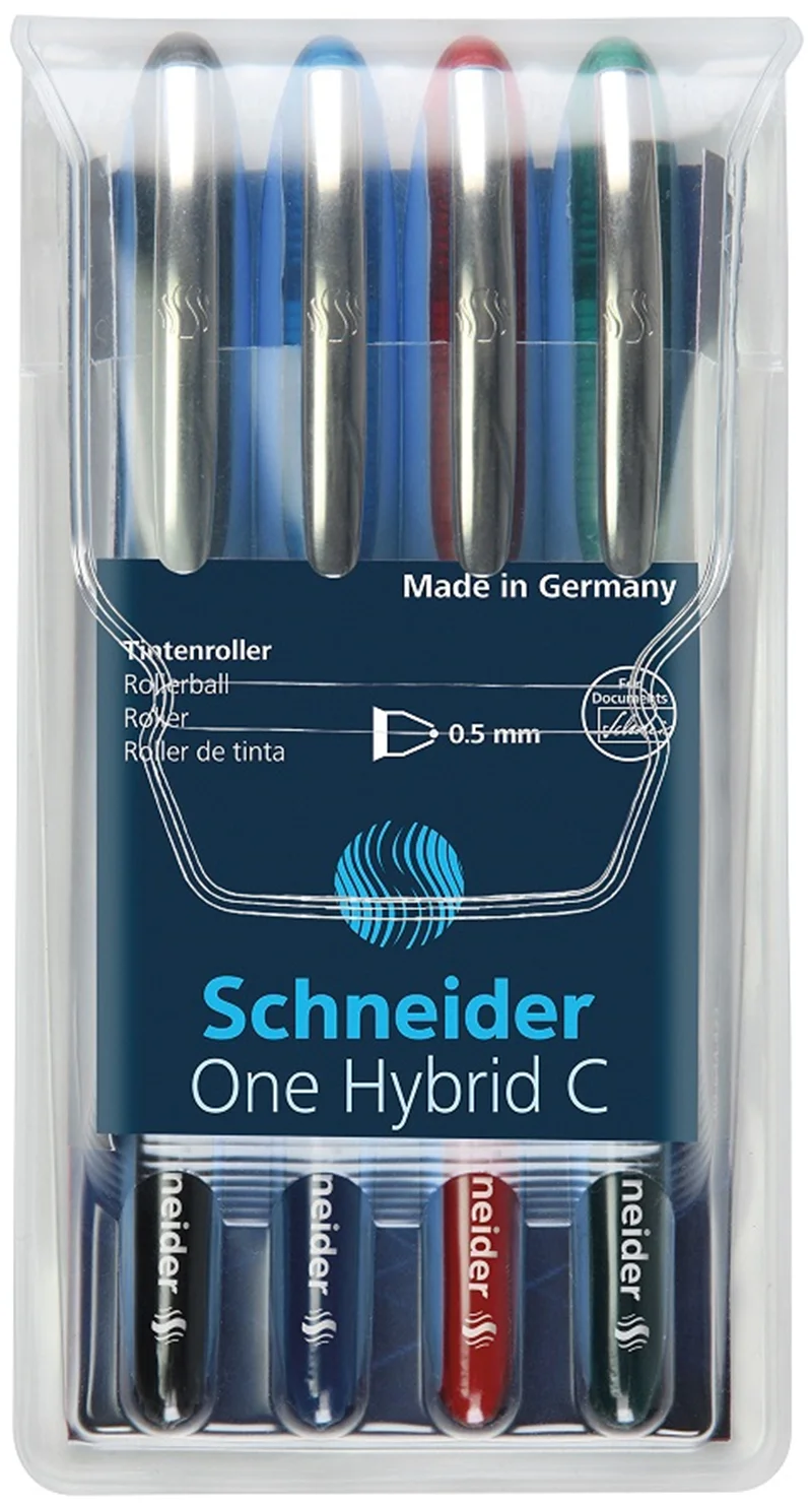 SCHNEIDER ROLLER KALEM ONE HYBRID C 0.5 4 LÜ POŞET KARIŞIK RENK SCR225
