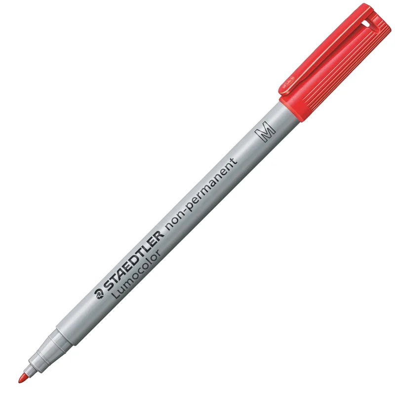 STAEDTLER ASETAT KALEMİ LUMOCOLOR NON-PERMANENT M UÇ KIRMIZI 315-2