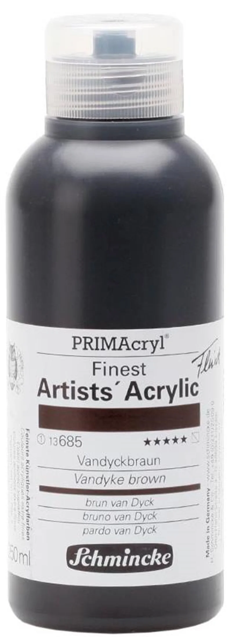 SCHMİNCKE PRİMACRYL ARTİST AKRİLİK BOYA 250 ML SERİ 1 685 VANDYKE BROWN 13685027