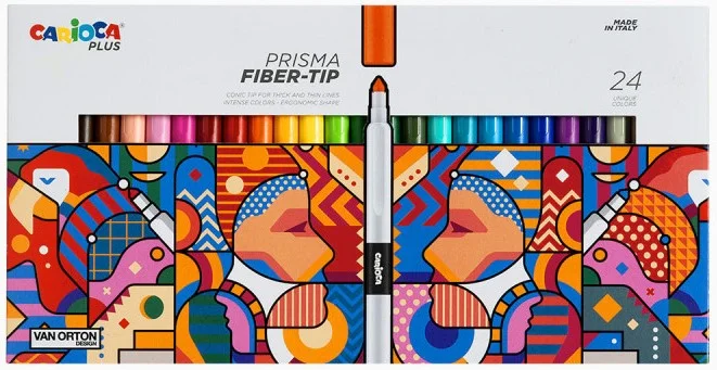 CARIOCA PLUS KEÇELİ BOYA KALEMİ PRISMA FİBER UÇ 24 LÜ 45207