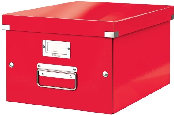 LEITZ SAKLAMA KUTUSU WOW CLICK &amp; STORE ORTA BOY L-6044 METALİK KIRMIZI
