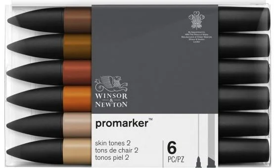 W&N PROMARKER KALEM SET 6 RENK SKIN TONES 2 (TEN RENKLERİ) WN-0290115