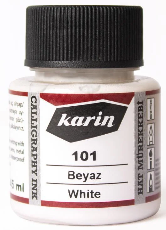 KARİN HAT MÜREKKEBİ 45 ML BEYAZ 101 6210101045