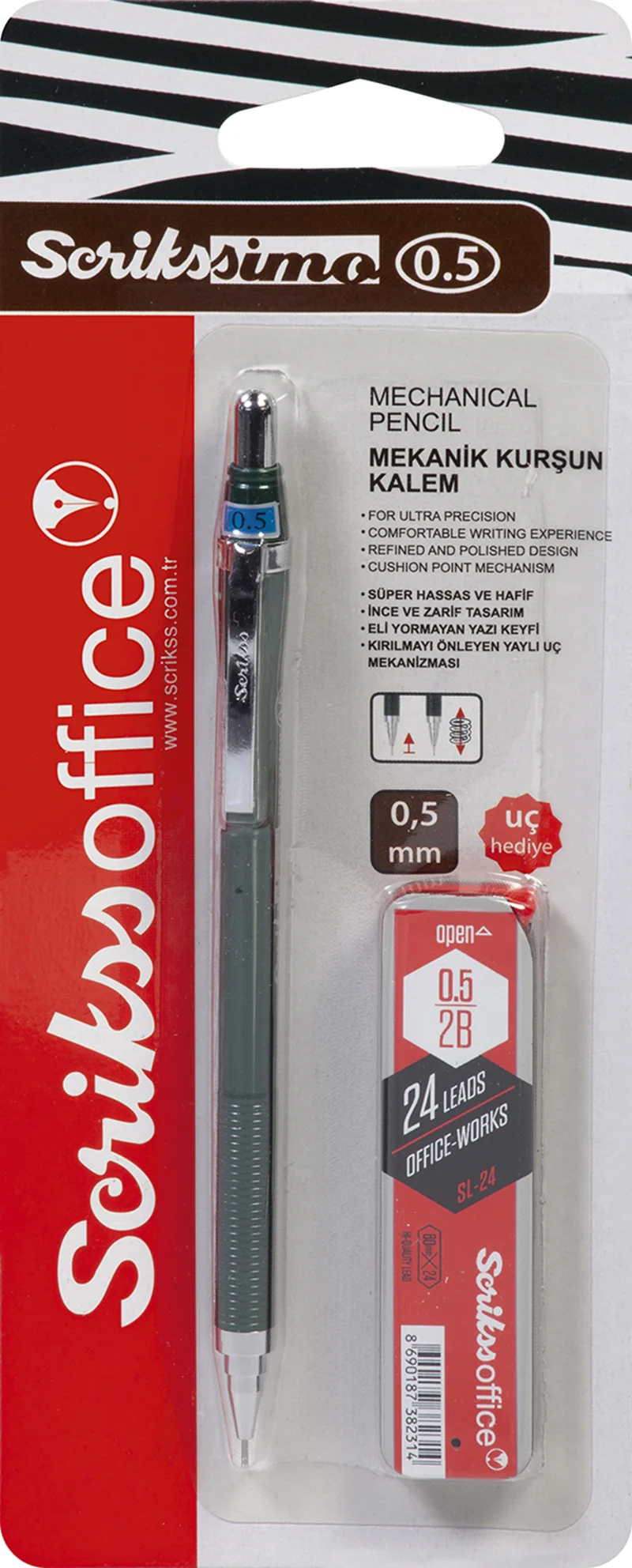 SCRIKSS OFFICE VERSATİL KALEM SIMO COLOR SET 0.5 + MİN YEŞİL BLS.