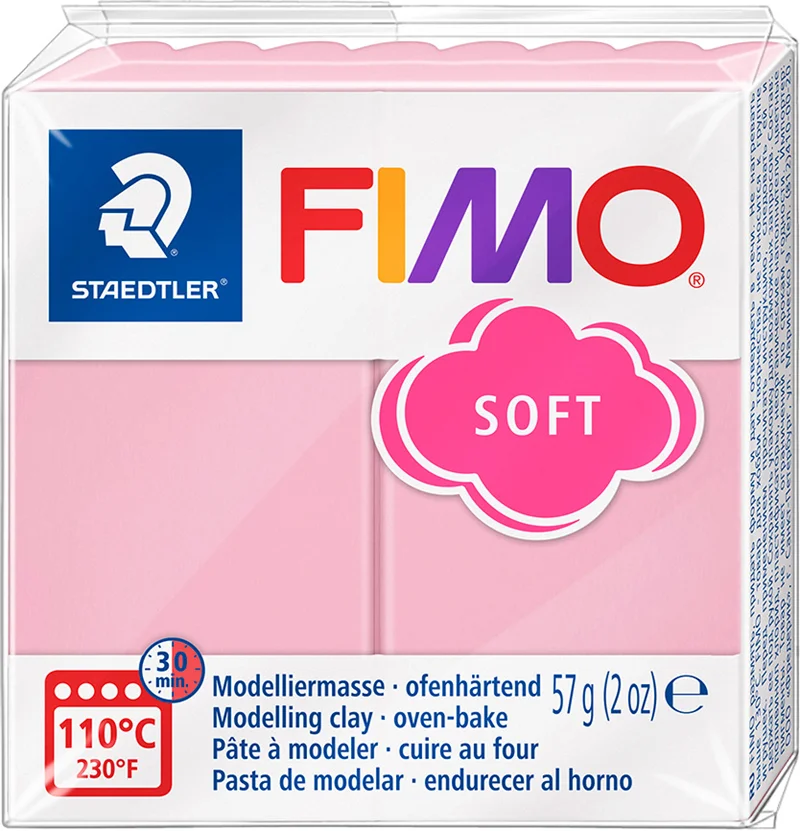 FIMO SOFT MODELLEME KİLİ 57 GR PEMBE 8020-T21