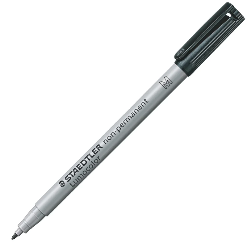 STAEDTLER ASETAT KALEMİ LUMOCOLOR NON-PERMANENT M UÇ SİYAH 315-9