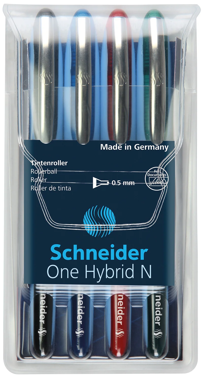 SCHNEIDER ROLLER KALEM ONE HYBRID N İĞNE UÇLU 0.5 4 LÜ POŞET KARIŞIK RENK SCR235