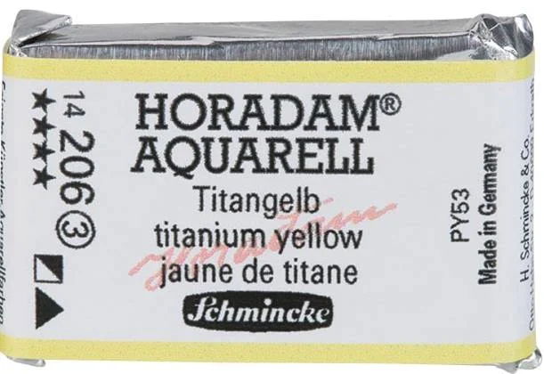 SCHMİNCKE HORADAM AQUARELL ARTİST SULU BOYA TAM TABLET SERİ 3 206 TİTANİUM YELLOW 14206043