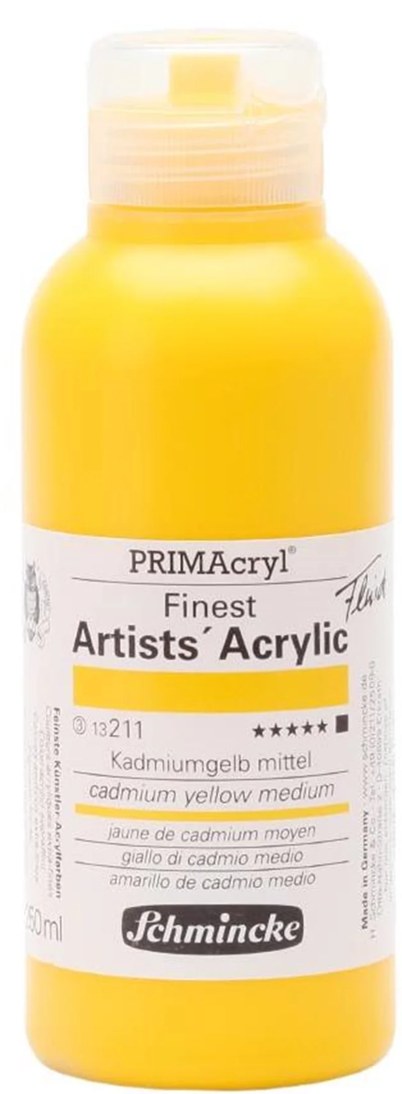 SCHMİNCKE PRİMACRYL ARTİST AKRİLİK BOYA 250 ML SERİ 3 211 CADMİUM YELLOW MEDİUM 13211027