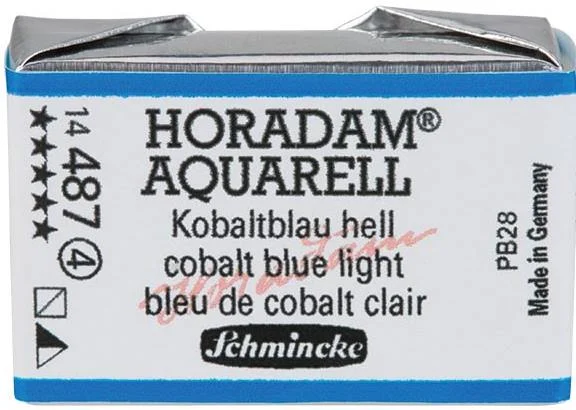 SCHMİNCKE HORADAM AQUARELL ARTİST SULU BOYA TAM TABLET SERİ 4 487 COBALT BLUE LİGHT 14487043