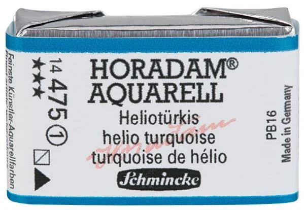 SCHMİNCKE HORADAM AQUARELL ARTİST SULU BOYA TAM TABLET SERİ 1 475 HELİO TURQUOİSE 14475043
