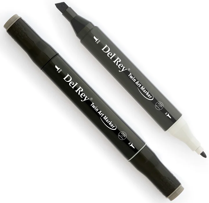 DEL REY GRAFİK MARKÖR TWIN MN-DRWG6 WARM GREY