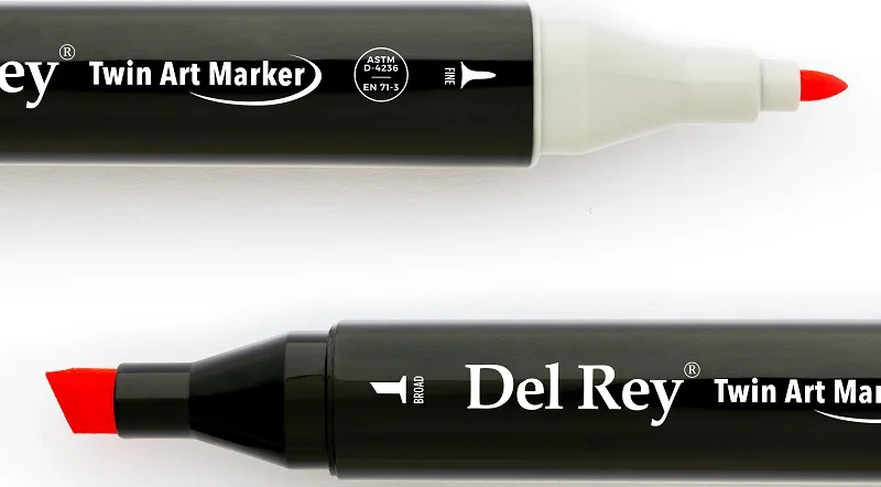 DEL REY GRAFİK MARKÖR TWIN MN-DR121 FLUORESCENT CORAL RED