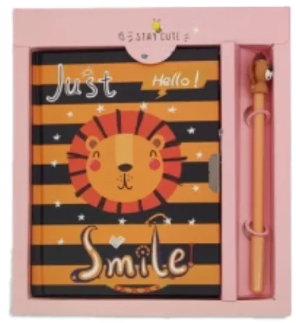UNICK COLOR HATIRA DEFTERİ SMILE ANIMALS KALEMLİ KİLİTLİ 7116