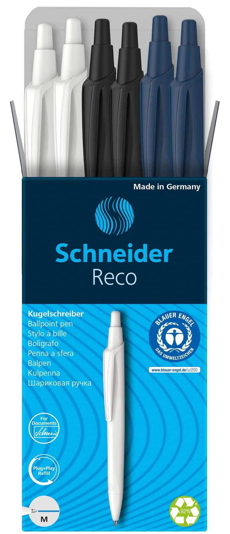 SCHNEIDER TÜKENMEZ KALEM RECO 6 LI KUTU 131886 SCM305