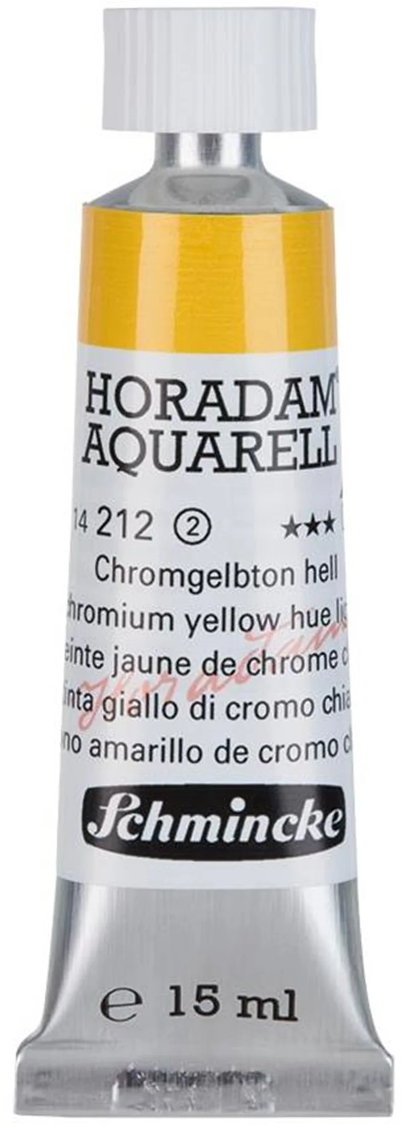 SCHMİNCKE HORADAM AQUARELL ARTİST SULU BOYA 15 ML TÜP SERİ 2 212 CHROME YELLOW LİGHT NO LEAD 1421200