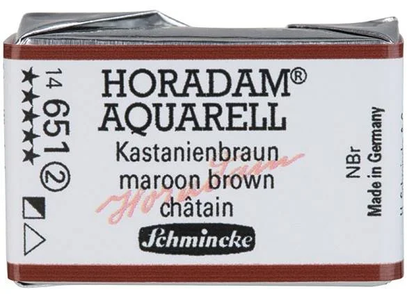 SCHMİNCKE HORADAM AQUARELL ARTİST SULU BOYA TAM TABLET SERİ 2 651 MAROON BROWN 14651043