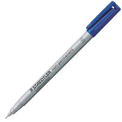 STAEDTLER ASETAT KALEMİ LUMOCOLOR NON-PERMANENT S UÇ MAVİ 311-3