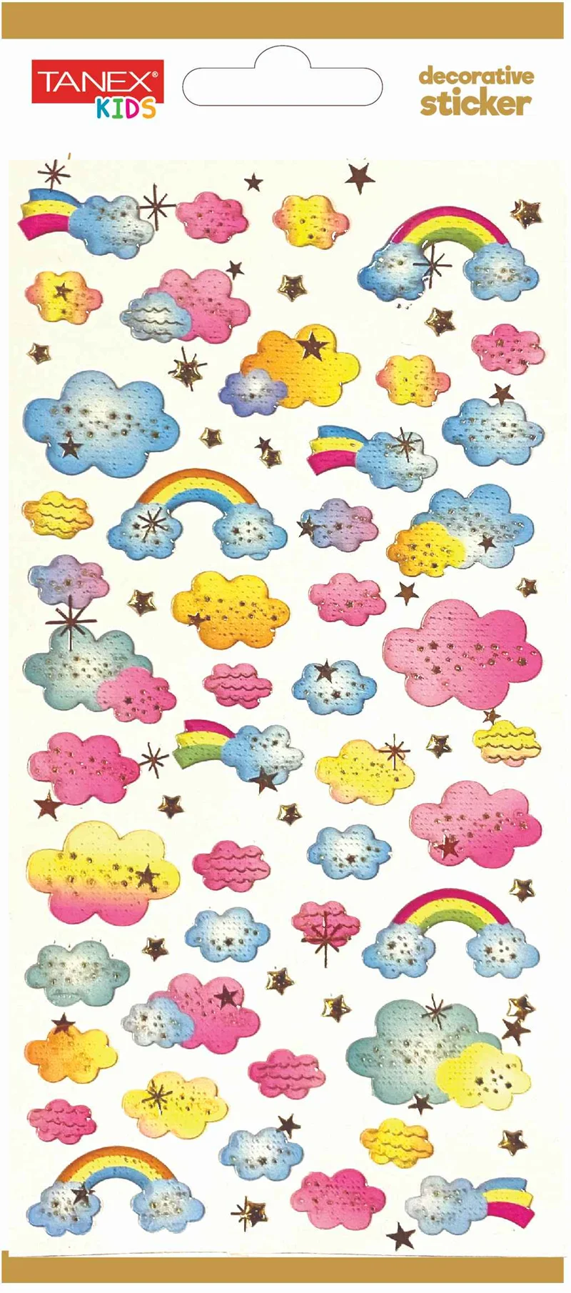 TANEX ETİKET DECORATİVE STICKER-1 PUFFY 5 ADET TNX-5000
