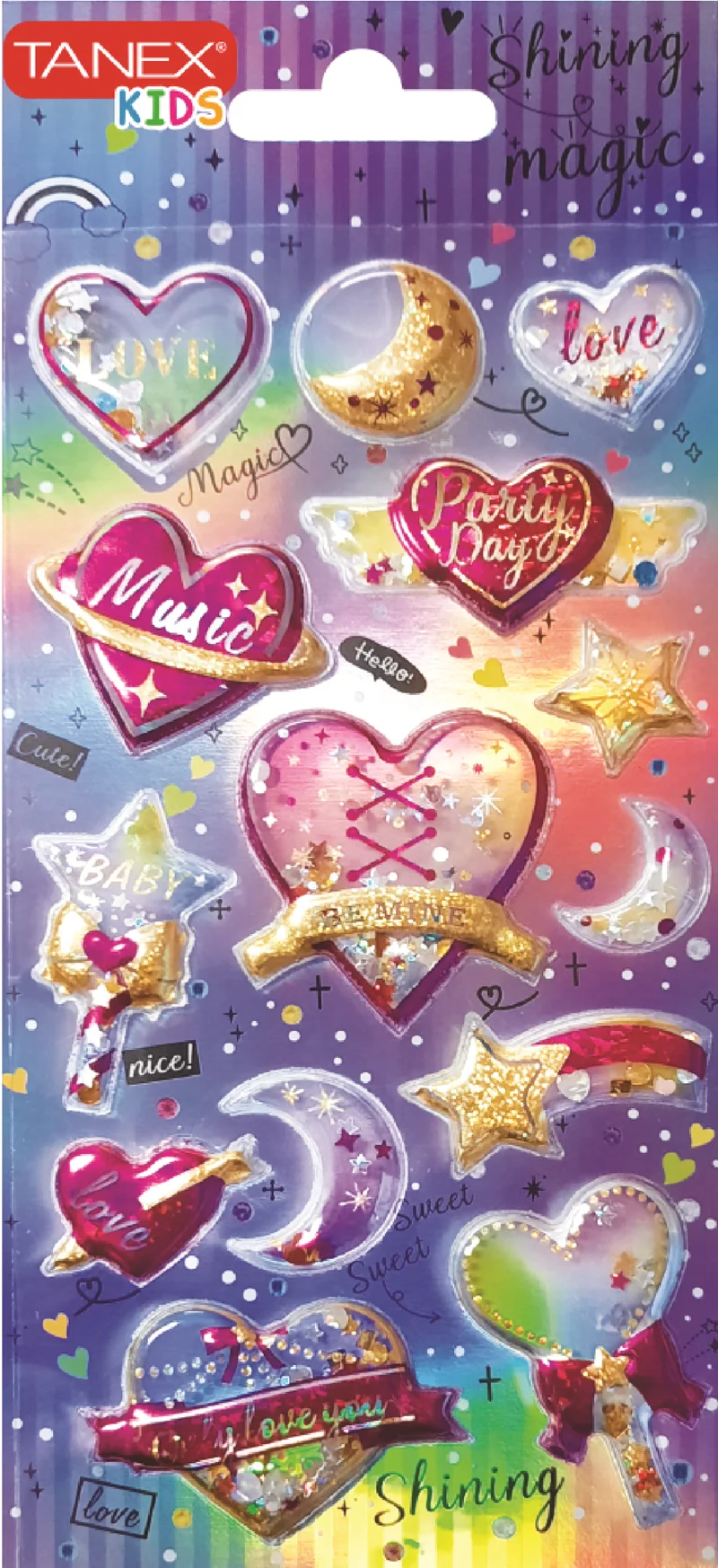 TANEX TNX-26057 PARLAK SİMLİ PUFFY ETİKET 1 AD. TNX2605701