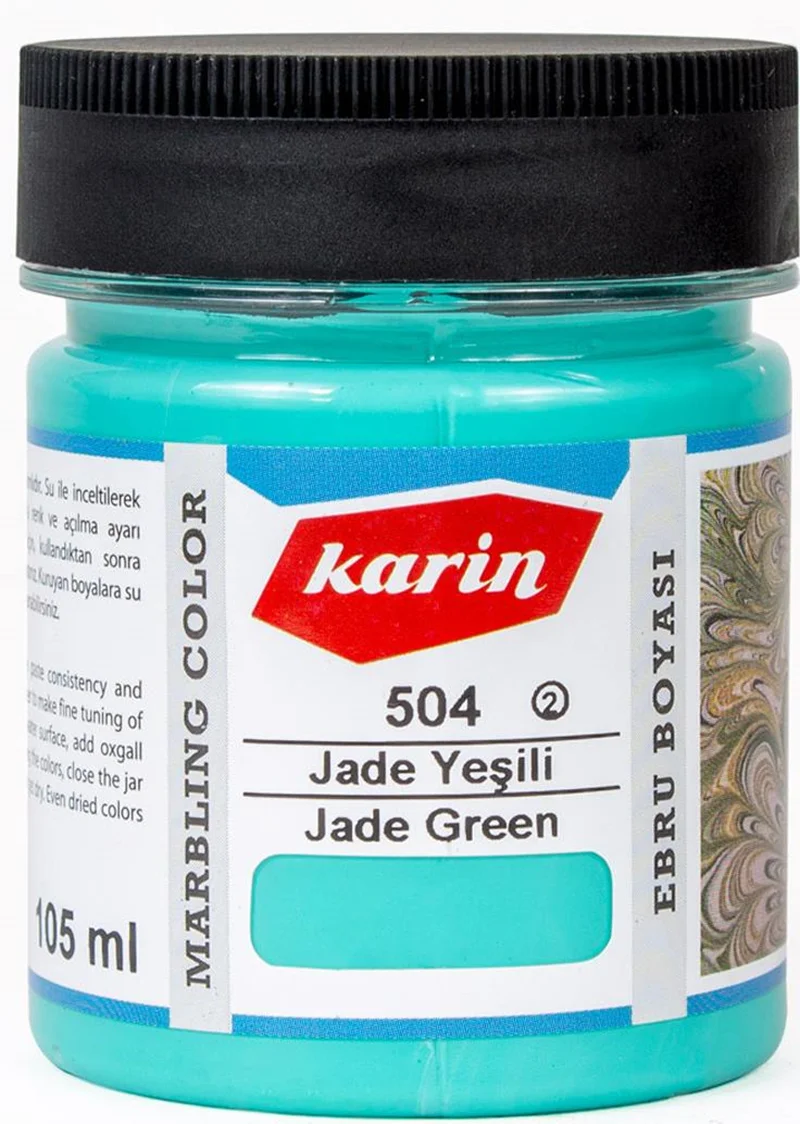 KARİN EBRU BOYASI 105 ML 504 JADE YEŞİLİ  61504105