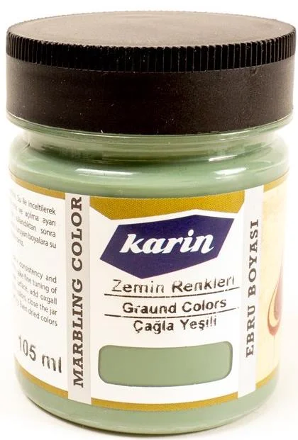 KARİN EBRU BOYASI 105 ML 905 ZEMİN RENKLERİ - ÇAĞLA YEŞİLİ 61905105