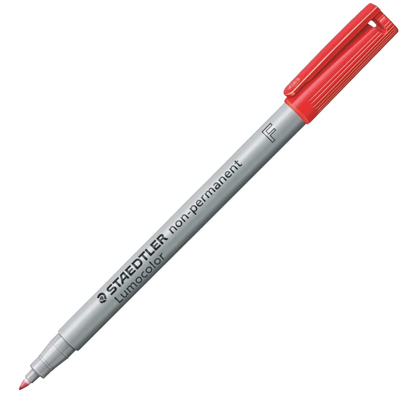 STAEDTLER ASETAT KALEMİ LUMOCOLOR NON-PERMANENT F UÇ KIRMIZI 316-2