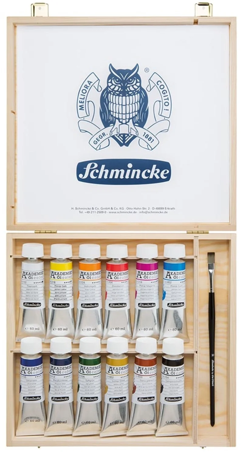 SCHMİNCKE AKADEMİE ÖL COLOR AHŞAP KUTU YAĞLI BOYA SETİ 12 X 60 ML 79112 79112097