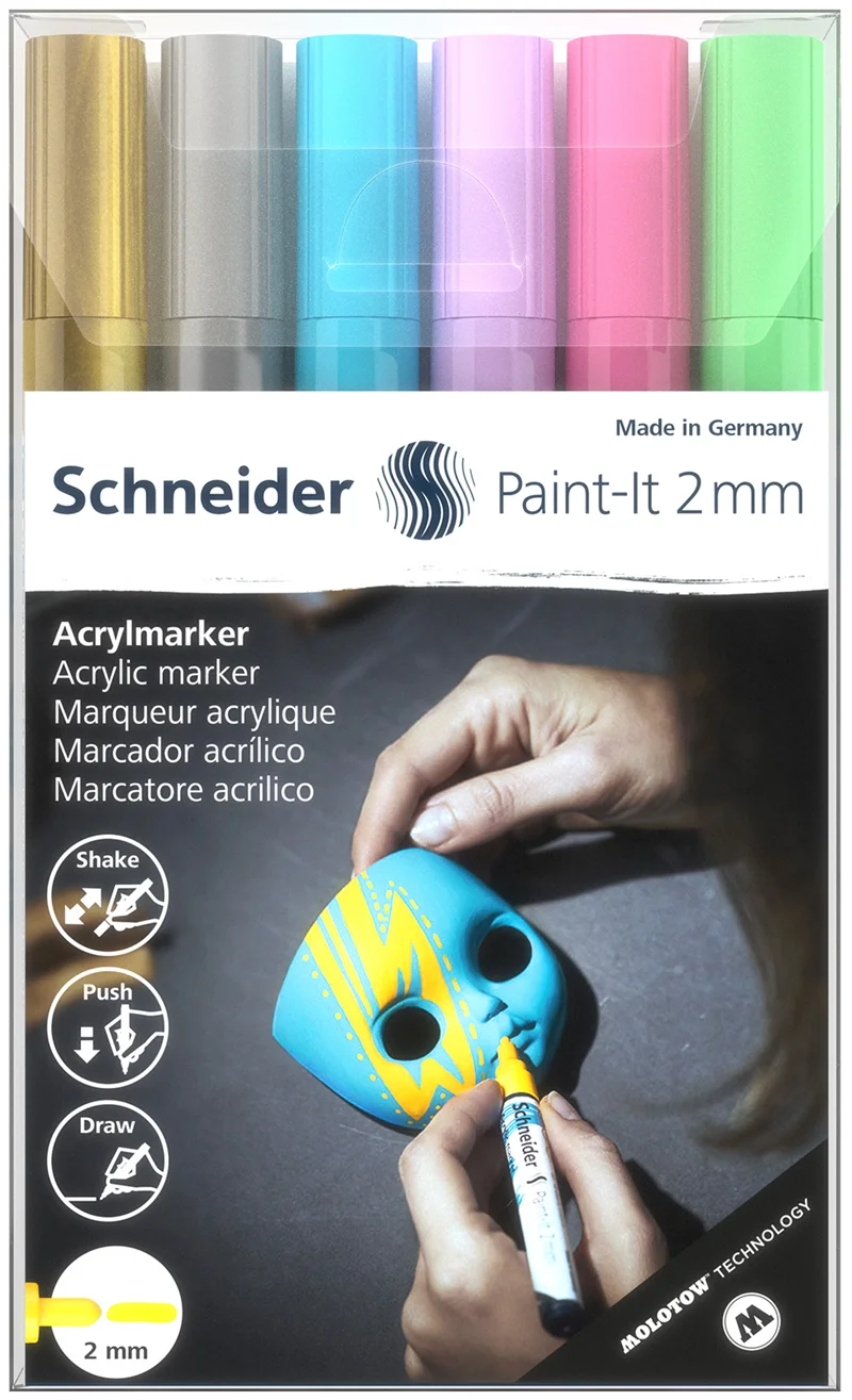 SCHNEIDER AKRİLİK MARKER 310 2.0 SET-2 6 LI KARIŞIK RENK SCM519