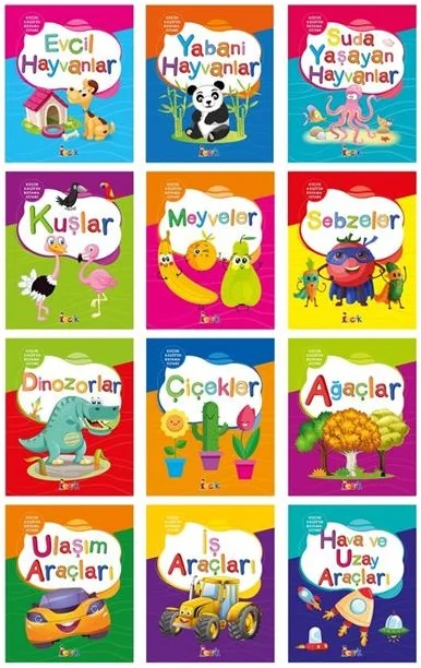 BICIRIK - BOYAMA KİTABI SETİ KÜÇÜK KAŞİFİN 12 KİTAP