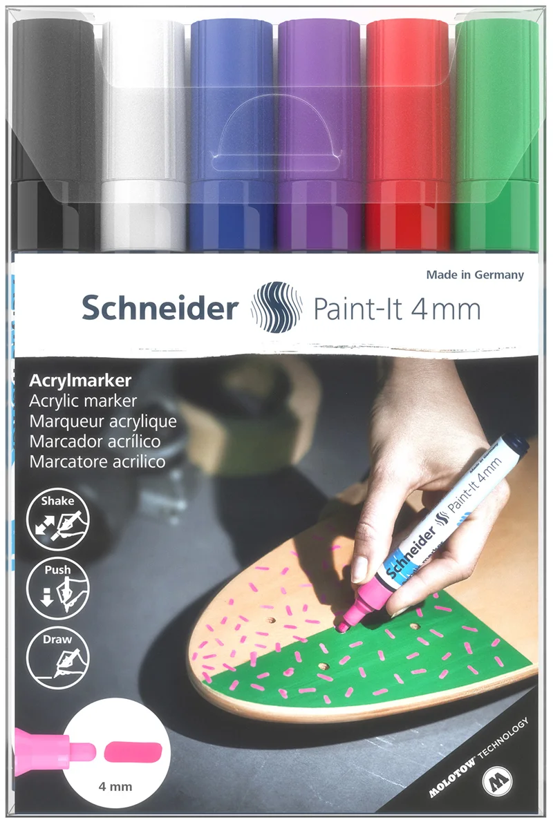 SCHNEIDER AKRİLİK MARKER 320 4.0 SET-1 6 LI KARIŞIK RENK SCM539