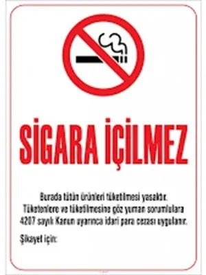 SEVEN 35x50 SİGARA İÇİLMEZ LEVHASI SVN-902