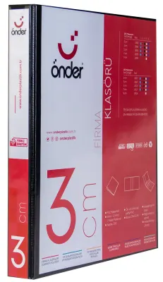 ÖNDER HALKALI DOSYA A4 2 HALKA 3 CM SİYAH 2003-3