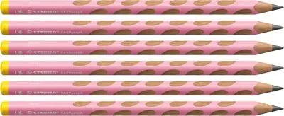 STABILO EASYGRAPH KURŞUN KALEM PASTEL PEMBE (SOL EL) 321/16 HB-6