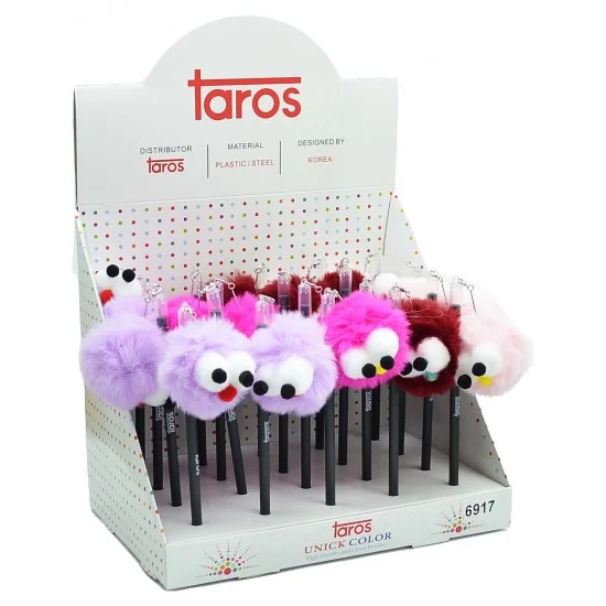 TAROS 6917 UNİCK COLOR PUFFY GÖZLÜ PELUŞ TEPELİ KURŞUN KALEM