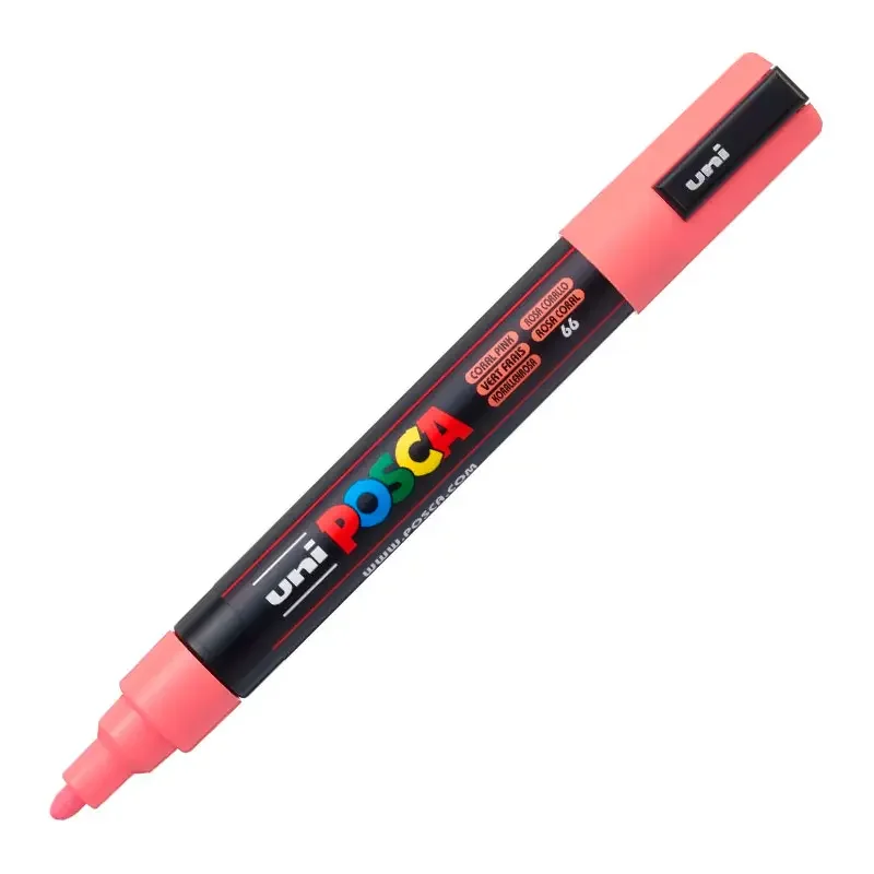 UNİ-BALL PC-5M-POSCA SU BAZLI MARKER MERCAN PEMBE 1.8-2.5