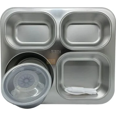 VAGON LIFE VGN 7080 ÇELİK BESLENME KABI (LUNCH BOX) DÖRT BÖLMELİ 1200 ML