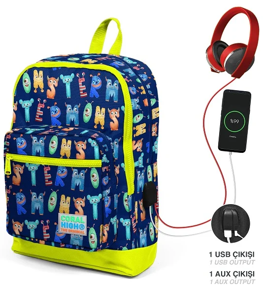 YAYGAN ÇANTA SIRT CORAL HIGH SPORT USB+AUX SOKETLİ 23826