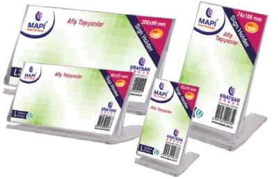 MAPİ AFİŞ TAŞIYICI 53x80 L TİPİ YATAY TABAN AYARLI 534 05 10