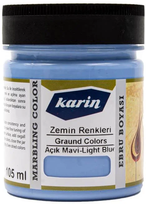 KARİN EBRU BOYASI 105 ML 902 ZEMİN RENKLERİ - AÇIK MAVİ 61902105