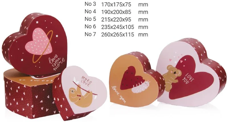 GIPTA KUTU SETİ 5 Lİ MORE LOVE KALP BX66020