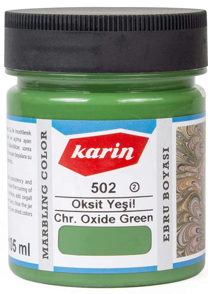 KARİN EBRU BOYASI 105 ML 502 OKSİT YEŞİL 61502105