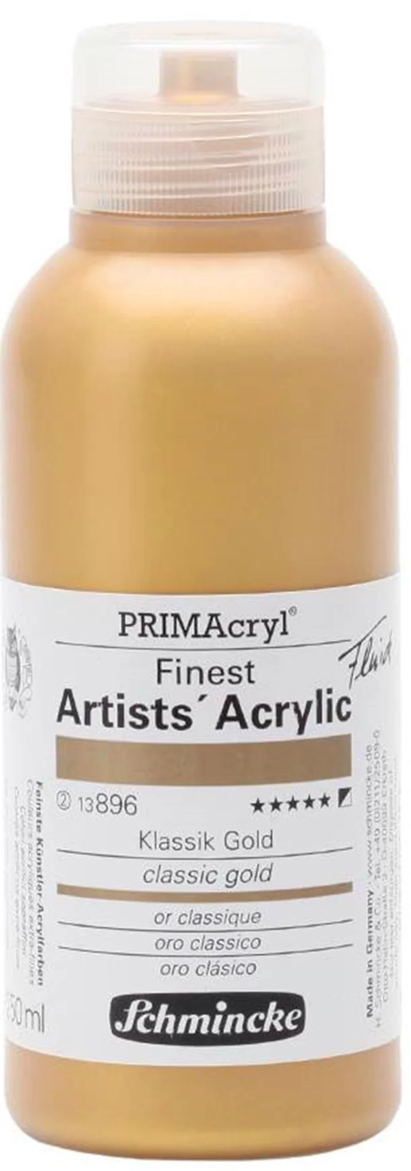 SCHMİNCKE PRİMACRYL ARTİST AKRİLİK BOYA 250 ML SERİ 2 896 CLASSİC GOLD 13896027