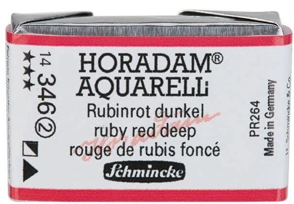 SCHMİNCKE HORADAM AQUARELL ARTİST SULU BOYA TAM TABLET SERİ 2 346 RUBBY RED DEEP 14346043