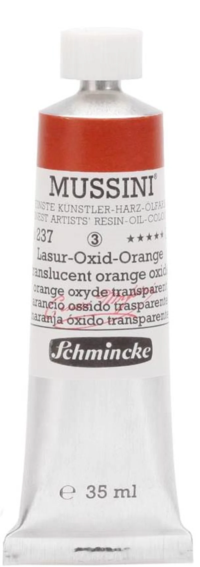 SCHMİNCKE MUSSİNİ ARTİST YAĞLI BOYA 35 ML SERİ 3 237 TRANSLUCENT ORANGE OXİDE 10237009