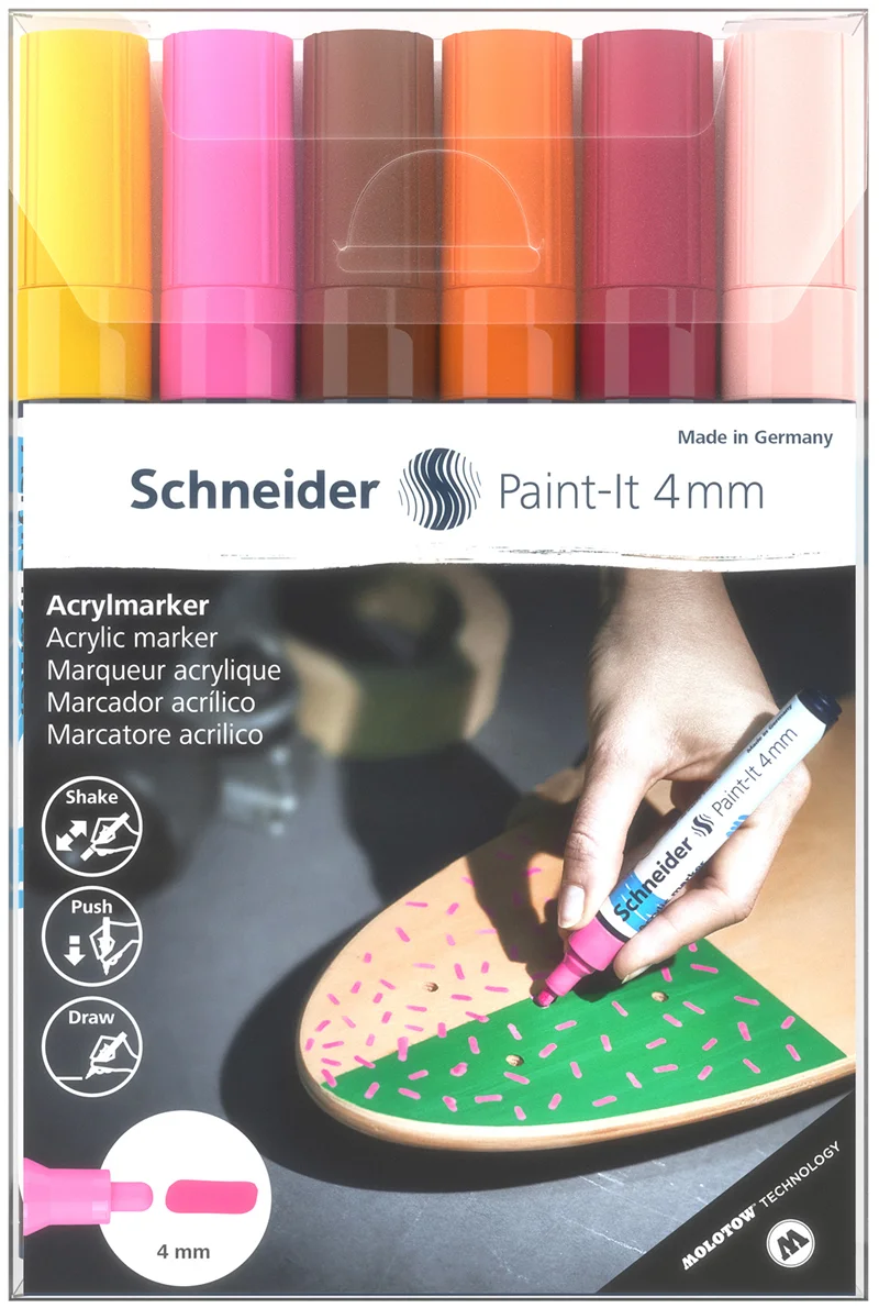 SCHNEIDER AKRİLİK MARKER 320 4.0 SET-3 6 LI KARIŞIK RENK SCM541
