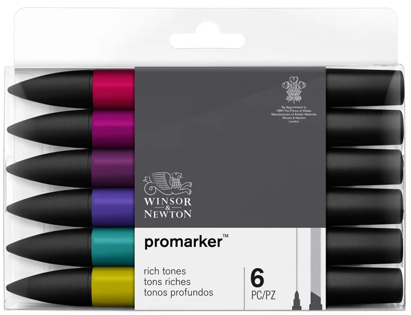 W&amp;N PROMARKER KALEM SET 6 RENK RICH TONES (ZENGİN TONLAR) WN-0290111