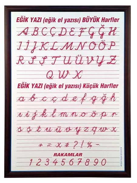 AKYAZI EĞİTİM EĞİK EL YAZISI MDF ÇER. 50X70 0909