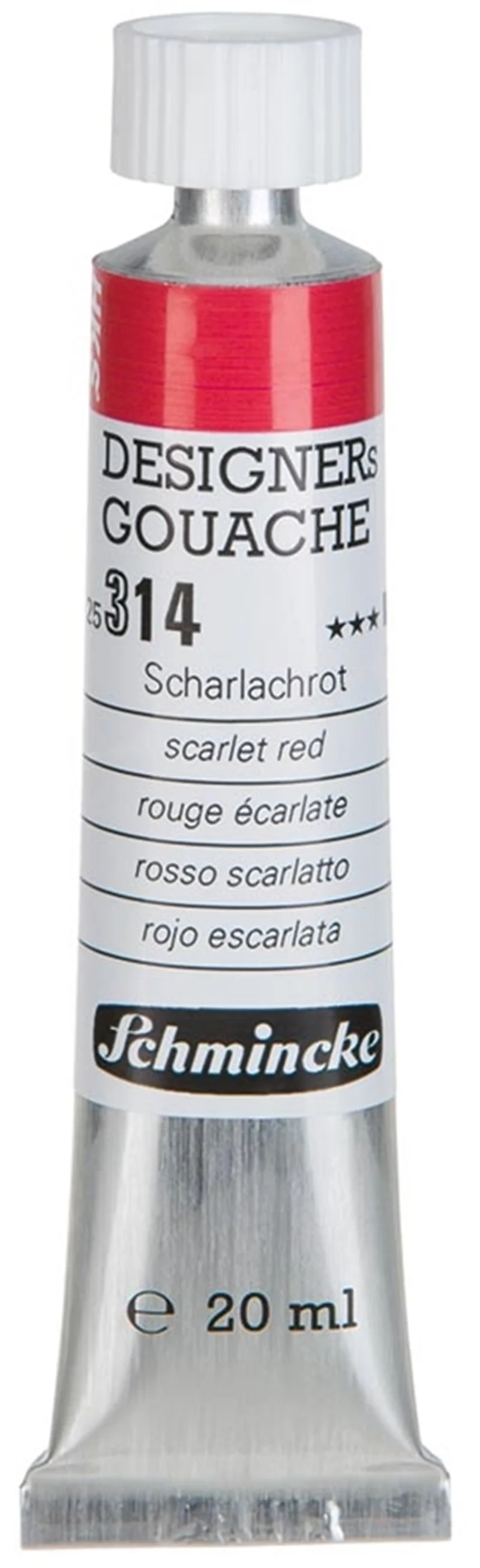SCHMİNCKE HKS DESİGNERS' GOUACHE GUAJ BOYA 20 ML TÜP 314 SCARLET RED 25314007